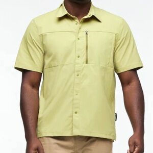 Cotopaxi Sumaco Men's Short Sleeve Snap Button-Up Shirt Lime Green Hiking XXL